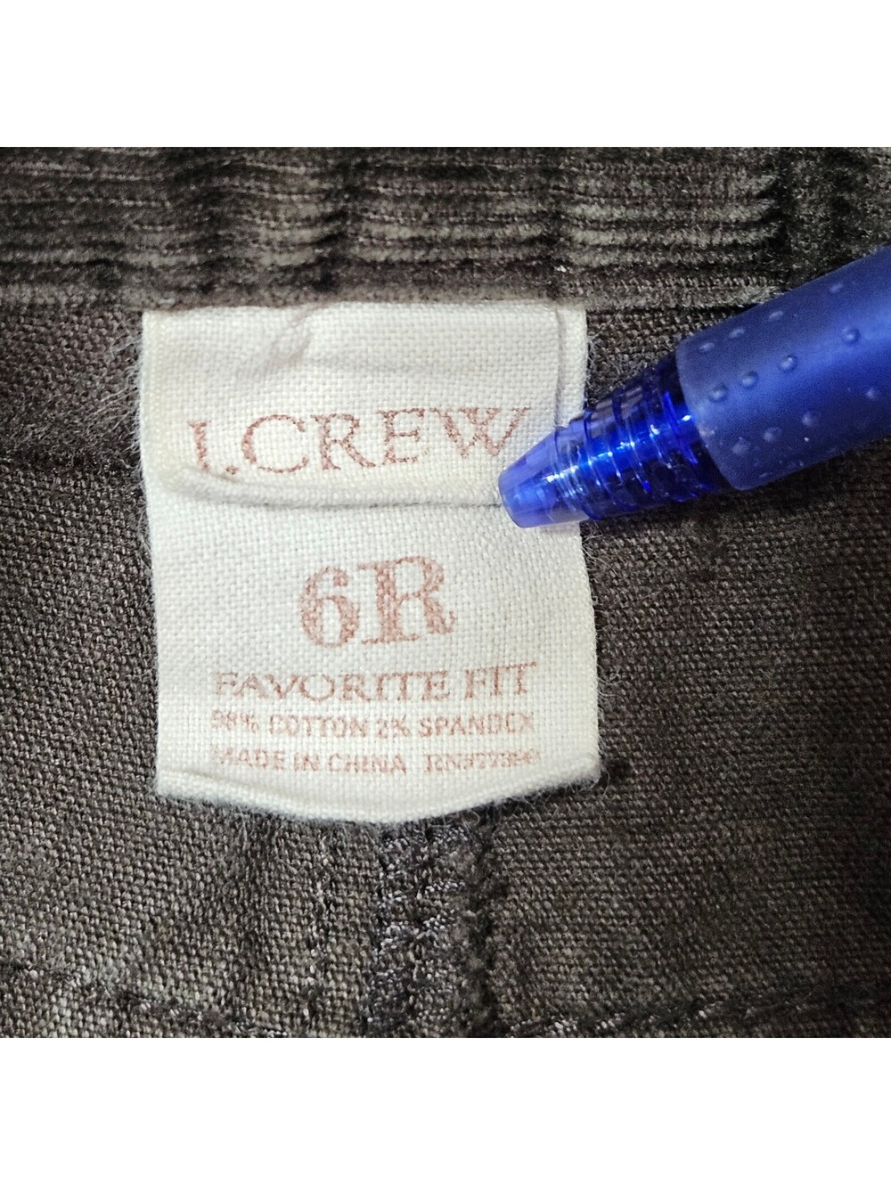 J.Crew Women's Jeans Corduroy Black Size 6 Regular Favorite Fit Straight Leg - Picture 5 of 6